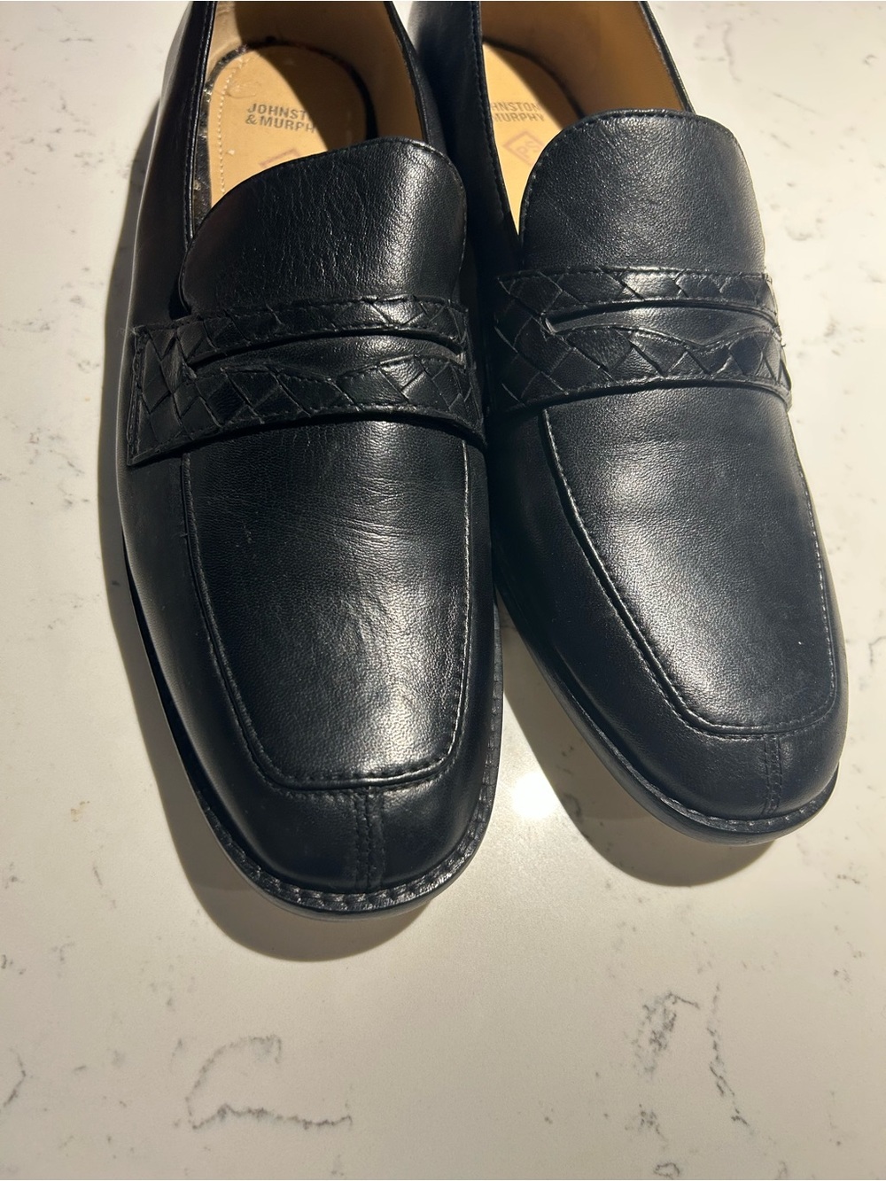 Johnston & Murphy Black Leather Women’s Penny Loafers